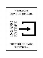 Pancarte magnétique "zone de travail - werkzone"