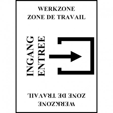 Magnetische plaat "Werkzone - zone de travail"