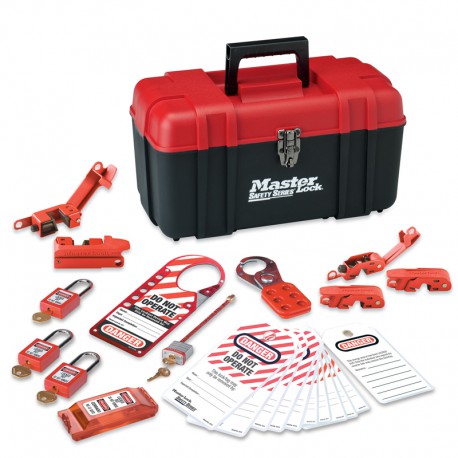 Personal safety lockout toolbox, electrical focus with Zenex™ thermoplastic padlocks