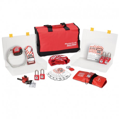 Kit voor groepsveiligheidvergrendeling gericht op afsluiters, met Zenex™ thermoplastische hangsloten