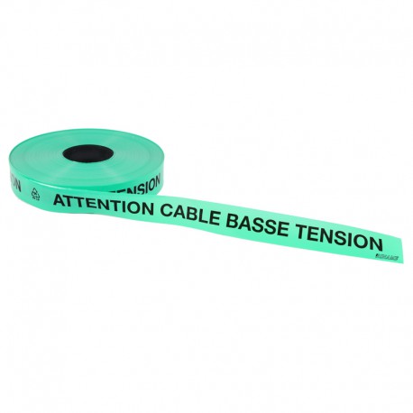 Underground warning tape Attention cable basse tension