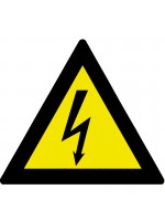 Driehoekvormig PVC bord electrisch gevaar - zijde 200 mm