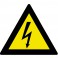 Triangular sticker electrical danger side 200 mm