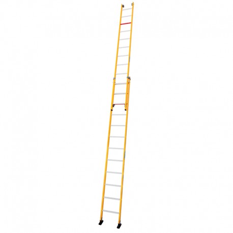Manual double extension insulating ladder