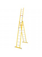 Double-sided insulating ladder with add-on section
