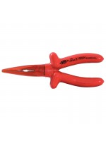 Insulated long nosed pliers with insulated head