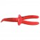 Insulated long nose pliers curved with insulated head