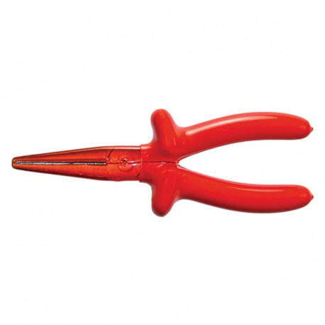 Insulated flat long flat plier with insulated head