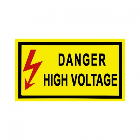 Panneau PVC "Danger High Voltage" - 350x200mm