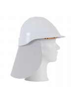 Leather cover for neck protection for hard hat