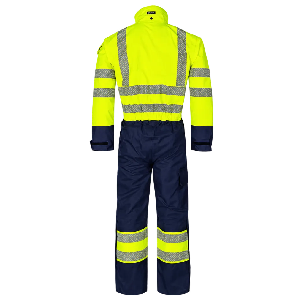 Combinaison haute visibilité jaune et marine.webp