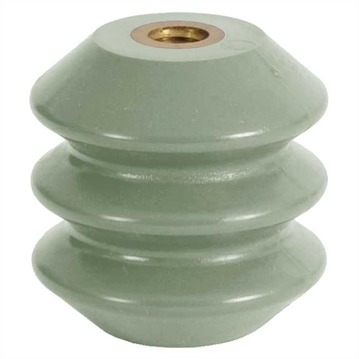 Cycloaliphatische isolator voor buitendienst - grijze kleur
Hoogte 60 mm - diameter 60 mm - Messing inserts M10