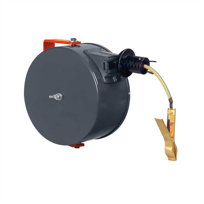 [MT2K010410MA] Automatische aardingshaspel met kliksysteem - Gesloten type 
Sectie kabel : 4mm² - Lengte kabel : 10 m
Geleverd met 100 A aardklem en orienteerbare muurbevestiging