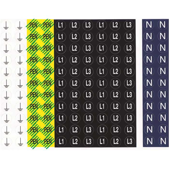 [PL16] Stickers on sheet with phases - Ø 16 mm 
132 stickers on sheet