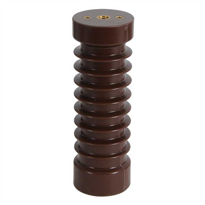 Epoxy steunisolator voor binnendienst - Hoogte 210 mm
- Dienstspanning : 24 kV - Buigweerstand : 5000 N
- Draad M12 +2xM6 / M16