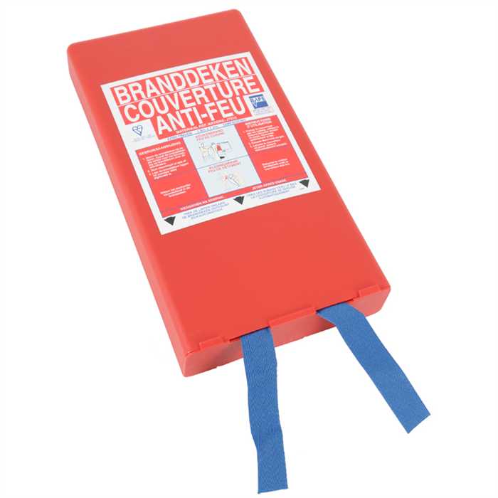 [FIRE180] Fire blanket 180x120 cm 
French/Dutch text (FR/NL)