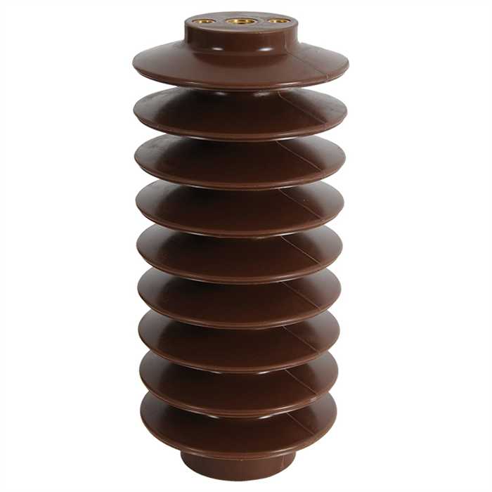 [CO4-170 B402] Isolateur résine cycloaliphatique brune pour usage extérieur 
Un 36 KV - 4000 N - Ht 300 mm - M16 +2xM6 - Dessous M16