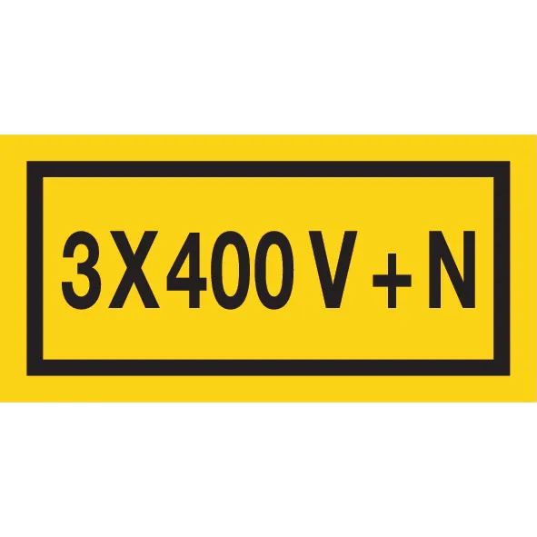 type PM1531-35 - sticker 50x100 mm3x400 V+N