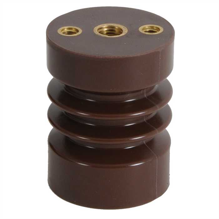 Isolateur support pour service intérieur en epoxy - hauteur 95 mm
- Tension de service : 7,2 kV - Flexion : 10000 Newton
- Inserts M16 +2xM10 / M16