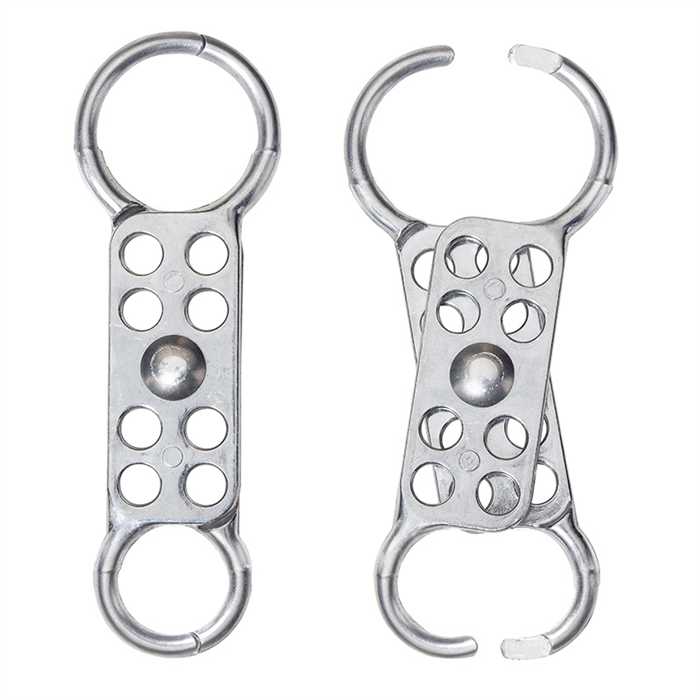Aluminium lockout-slot­vermeerderaar
Aluminium dubbele haak is bestand tegen vonken, 2,5 cm x 3,8 cm diameter aan de binnenkant van de haak, tot 8 hangsloten