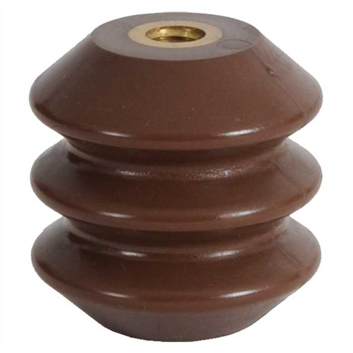 [I3333EM12-3-B316] Isolateur cylcoaliphatique pour usage extérieur - couleur brun
Hauteur 60 mm – diamètre 60 mm - Inserts en laiton M12