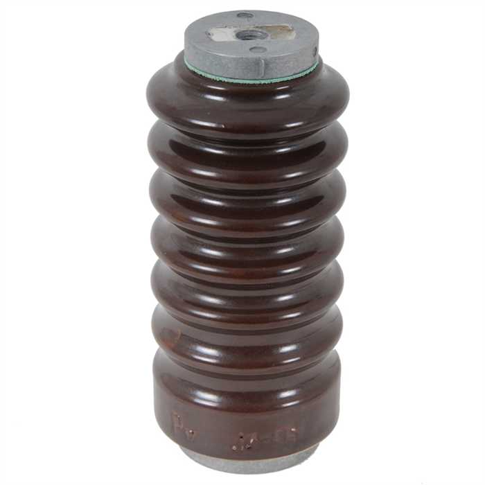 Isolateur porcelain vernie Ht 175 mm- 4000 N  M12/M16  inserts assemblés au ciment Portland