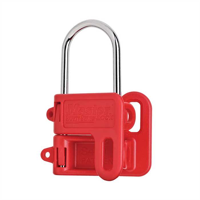 4mm Steel Hasp - fits smaller lockout points - Steel shackle, plastic body - holds up to 2 padlocks