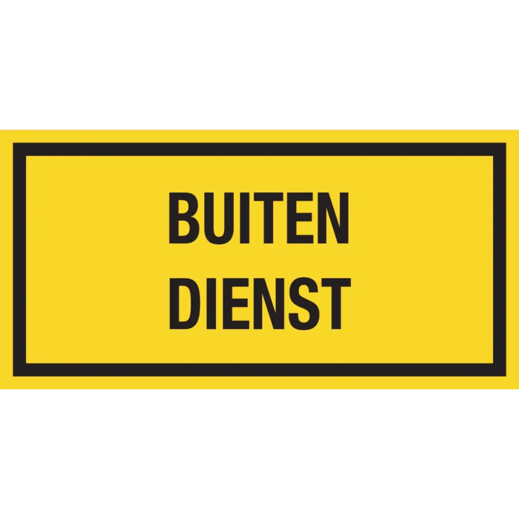 [PDI 6 PVC] paneel PP BUITEN DIENST -200x350 mm