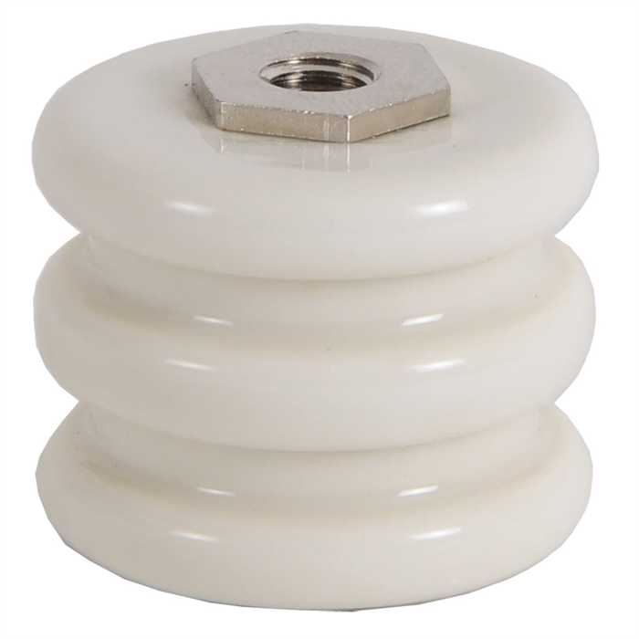 [BG25M6-IS312024400] Type BG25M6 - Article : IS312024400 
Porseleinen isolator voor gebruik bij hoge temperaturen
Hoogte : 25 mm - Vrouwelijke messing vernikelde inserts in M6