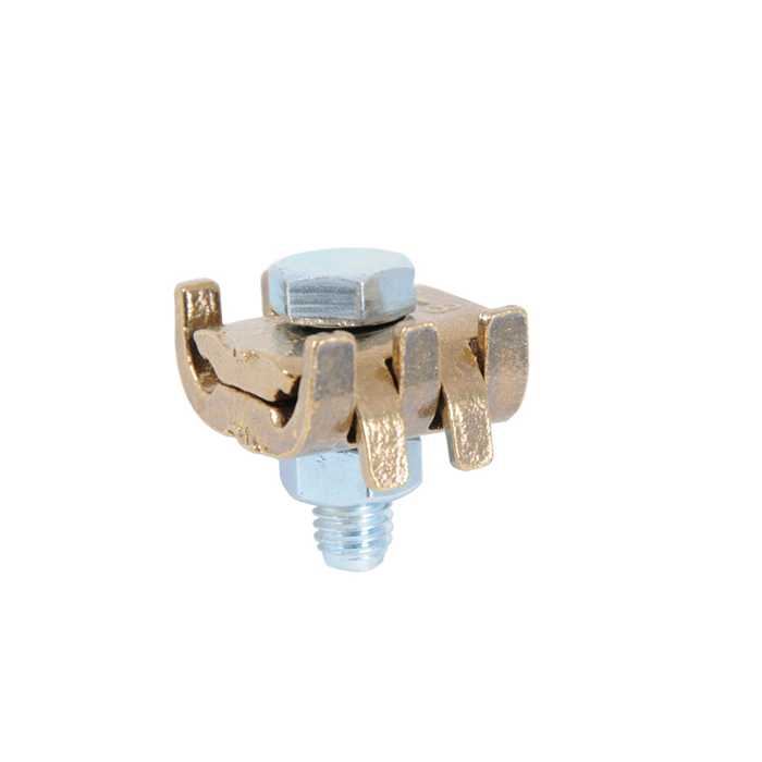 Raccords à griffes diamètre 6 à 8 mm - (section 16 à 50 mm²)
Version 1 boulon - Corps en laiton - visseries acier zingué