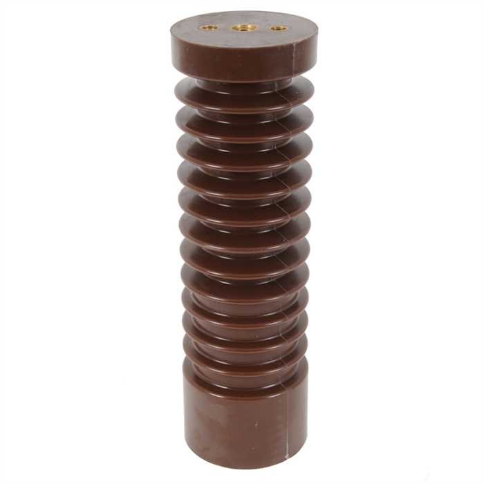 Epoxy steunisolator voor binnendienst - Hoogte 325 mm
- Dienstspanning : 38,5 kV - Buigweerstand : 10000 N
- Draad M16 +2xM10 / M24