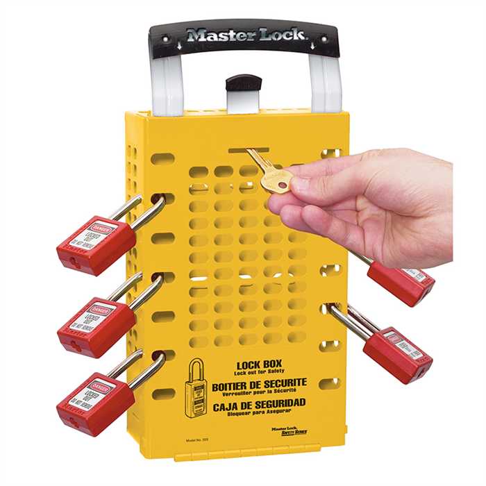 Latch Tight™ yellow Group Lock Box - Portable or Wall Mount