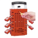 Boite de consignation de groupe Latch Tight - Portable ou murale - couleur rouge.