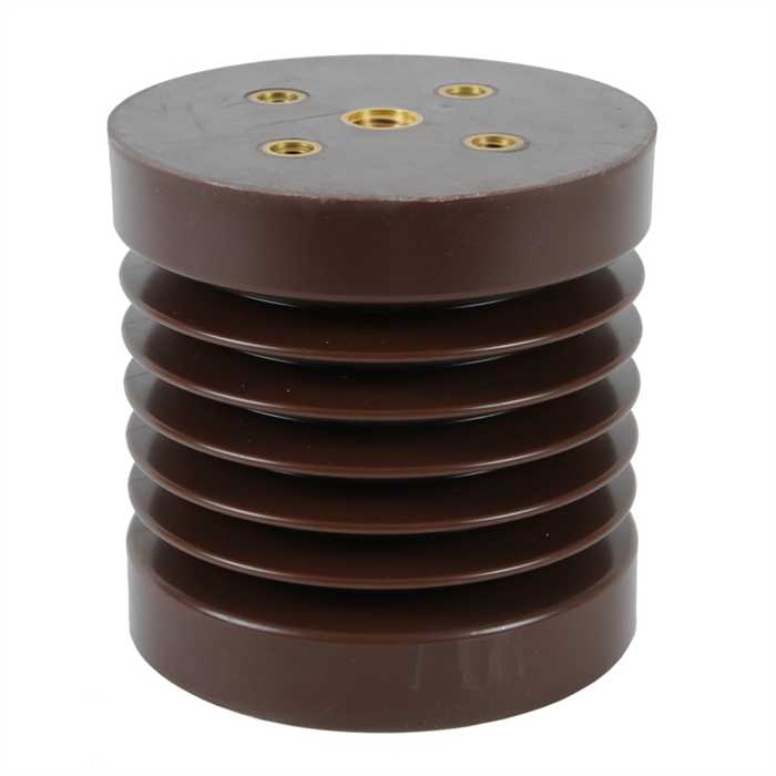 Isolateur support pour service intérieur en epoxy - hauteur 130 mm
- Tension de service : 12 kV - Flexion : 25000 Newton
- Inserts M16 +4xM10 / M24