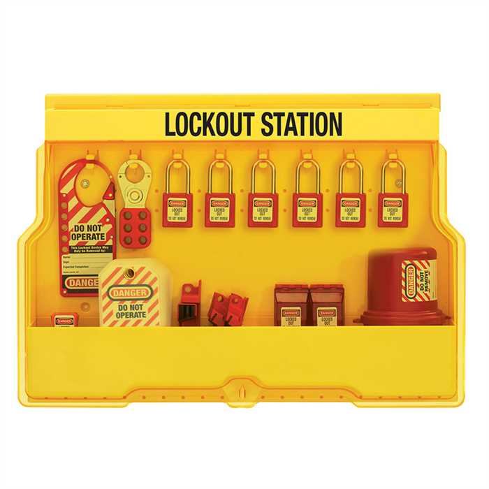 [S1850E410] Lockout-station, elektriciteitsfocus, Zenex™ thermoplastische hangsloten