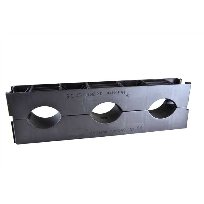 [UNI3X45-67] Universele kabelklem voor 3x 45-67 mm diameter