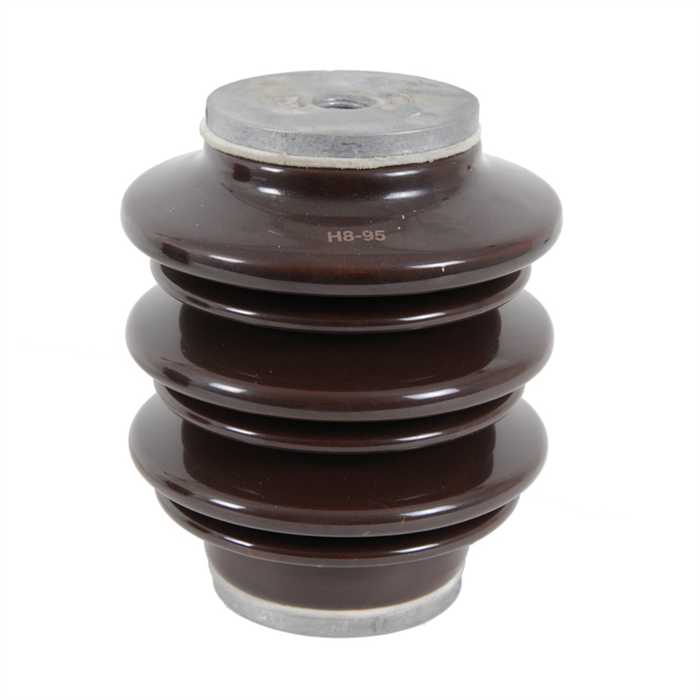 Isolateur porcelaine vernie brune pour extérieur 
Tension de service  15/17,5 kV - Fixation : M20/M20
Hauteur : 175 mm
Flexion : 8000 N - Ligne de fuite : 370 mm