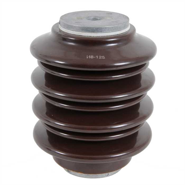 [H8-125-sp] Post insulator outdoor porcelain - Max Voltage : 24 kVHeight : 210 mm - Flexural strenght : 8000 NFixation : M20/M20