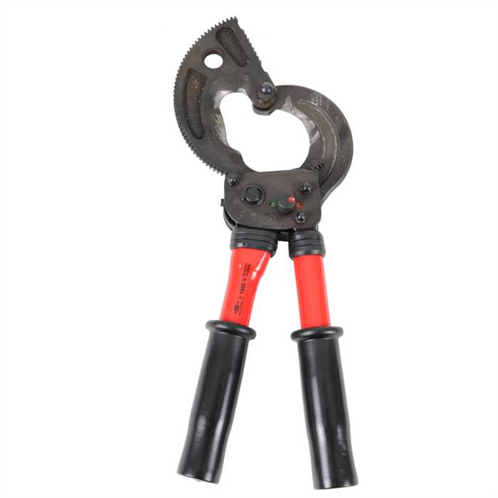 Pince coupante à cliquet - Diamètre 62 mm - 840mm²
Avec manches isolé 1000 volt selon IEC/EN 60900
