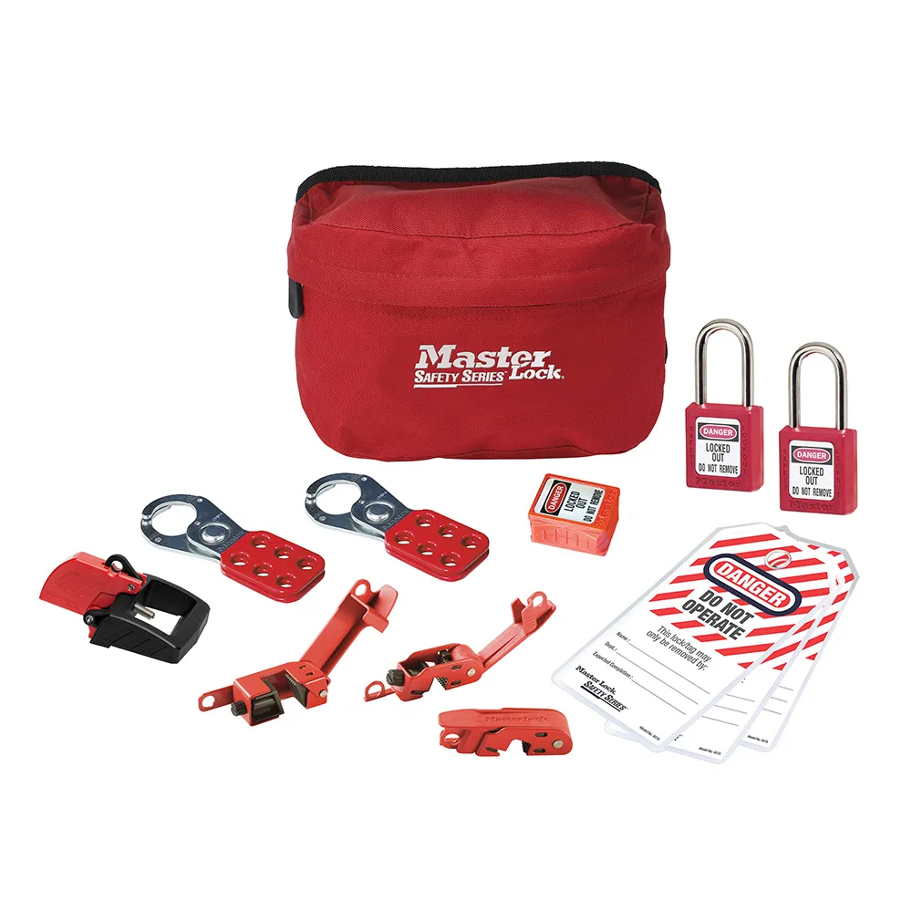 [S1010E410KA] Pochette de consignation avec assortiment standard de dispositifs électriques et deux cadenas en thermoplastique Zenex™