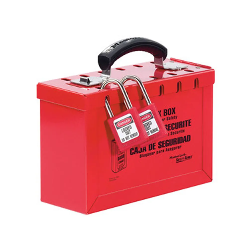 [498A] Boîte de consignation de groupe rouge portable - Latch Tight™