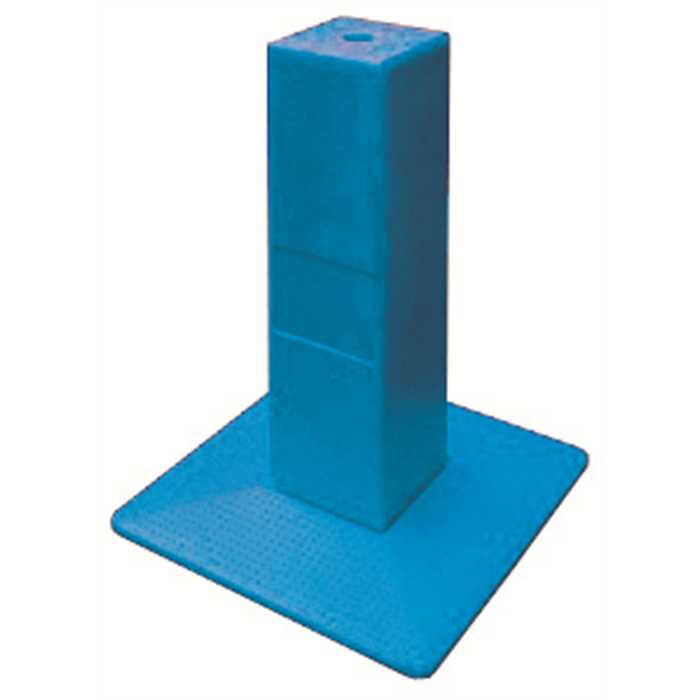 [APP50 PER BLU] BLAUWE Merkpaal hoogte 500 mm in PEHD blok gevuld met beton
geleverd met ankering en basisplaat,