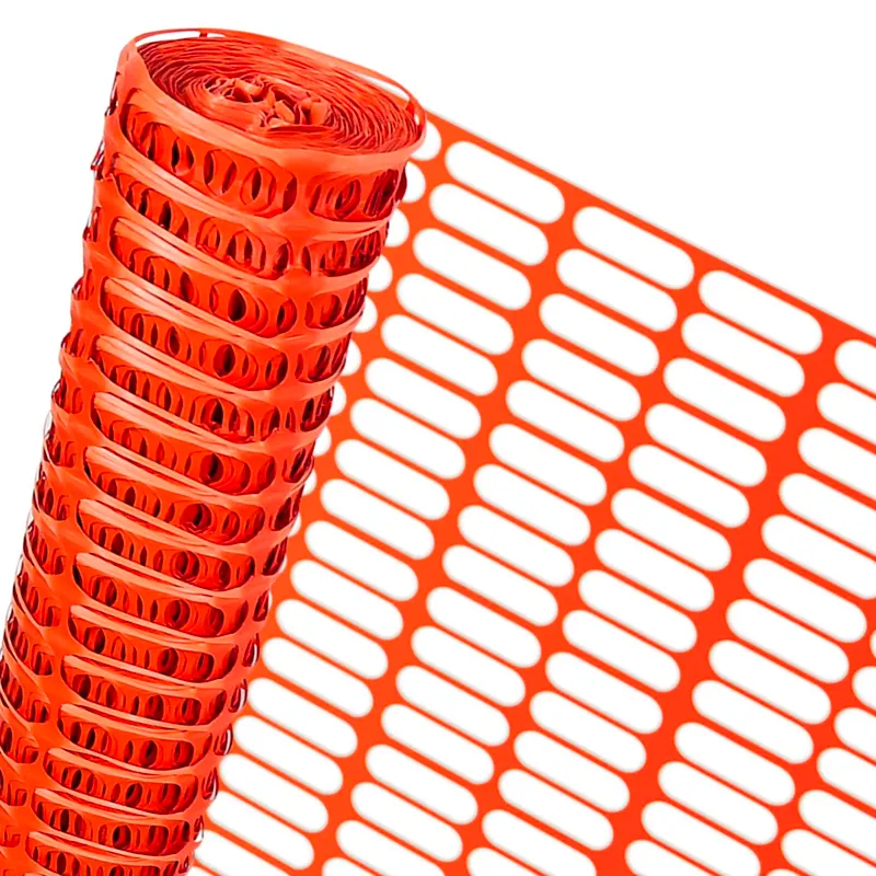 Afzetnet Kleur oranje - 140 gr/m² - Gewicht 7 kg Afmetingen 1mx50m