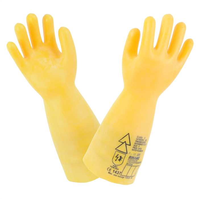 [ELS 02.5-T08] Gants Electro Latex bord tranché
- Class 00 - 500 V - manchette 360mm (T8)