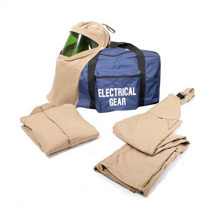 Ensemble ARCFLASH - ATPV : 25 cal/cm² - Khaki
Veste - Côte à bretelles - coiffe avec écran - sac écran - sac transport.