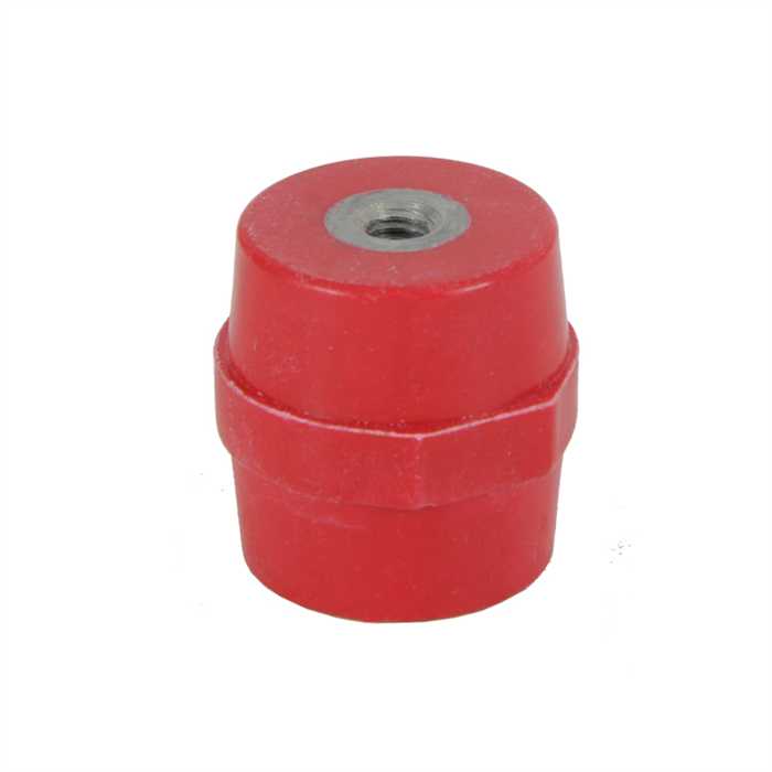 [DB30PM6] Isolateur polyverre - hauteur 30 mm - inserts femelle/fem. (Rouge, M6/M6)