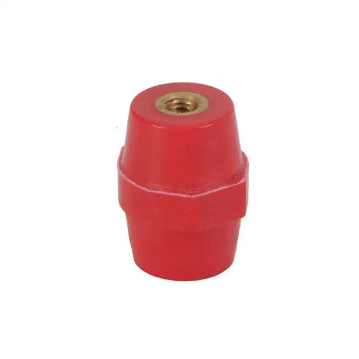 [DB25PM5] Isolateur polyverre - hauteur 25,2mm - inserts fem./fem. (Rouge, M5/M5)