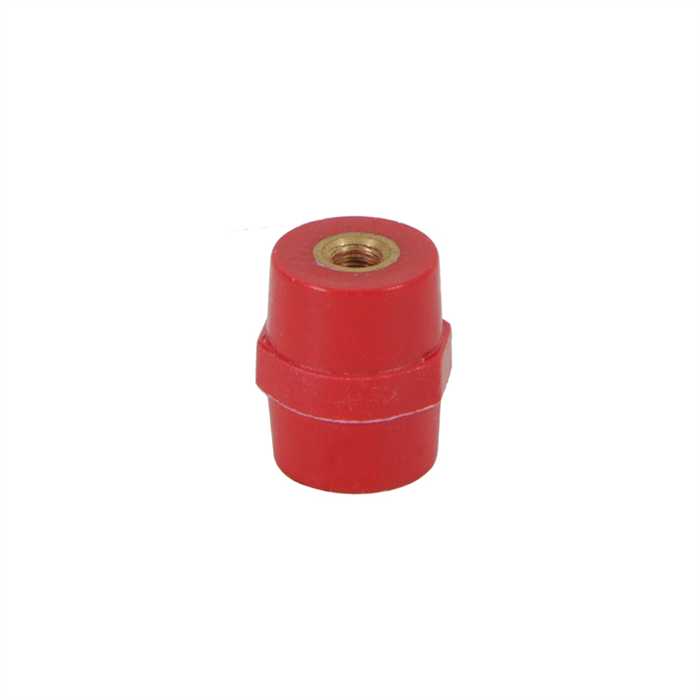 [DB12PM3] Polyglas isolator – Hoogte: 12 mm – Vrouwelijke/vrouwelijke inzetstukken (Rood, M3/M3)