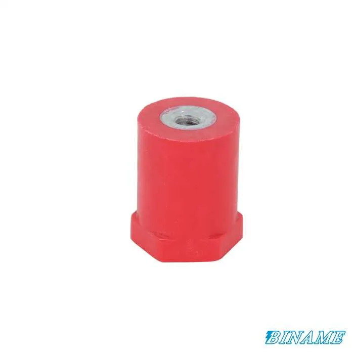 [CS/P45M6] Isolateur colonne polyverre - hauteur 45 mm - diamètre 30 mm - inserts femelle/femelle (M6/M6)