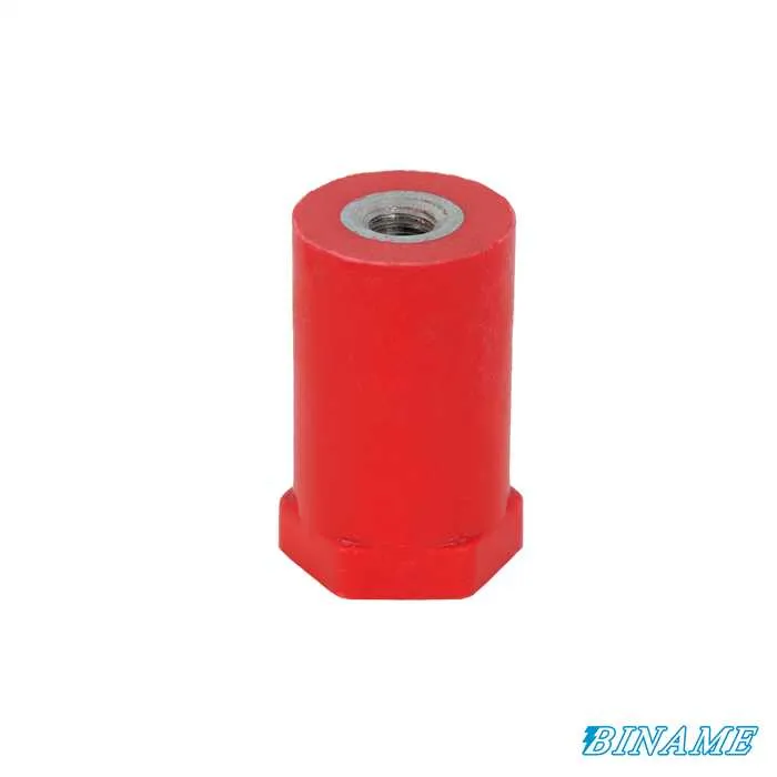 [CS/P50M6] Isolateur colonne polyverre - hauteur 50 mm - diamètre 30 mm - inserts femelle/femelle (M6/M6)